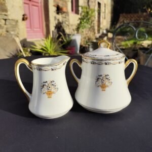 Sucrier et pot à lait porcelaine Limoges